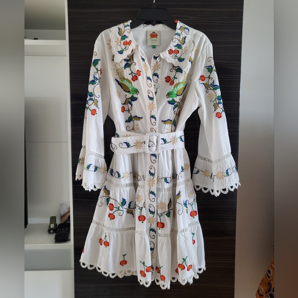 Farm rio pitanga embroidered mini dress size small